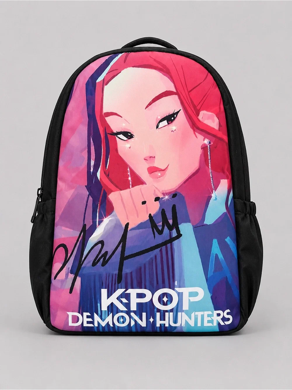KPOP Demon Hunters Mari Backpack – Anime School Bookbag with Side Pockets
